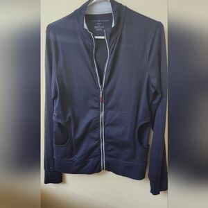 Tommy Hilfiger‎ Yoga Womens Full Zip Athletic Jacket Size Medium. Navy Blue